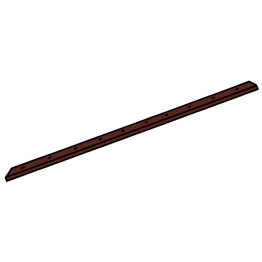 KICKSTOP 9615 20mm Birmingham Door Bar 1980mm - Dark Brown