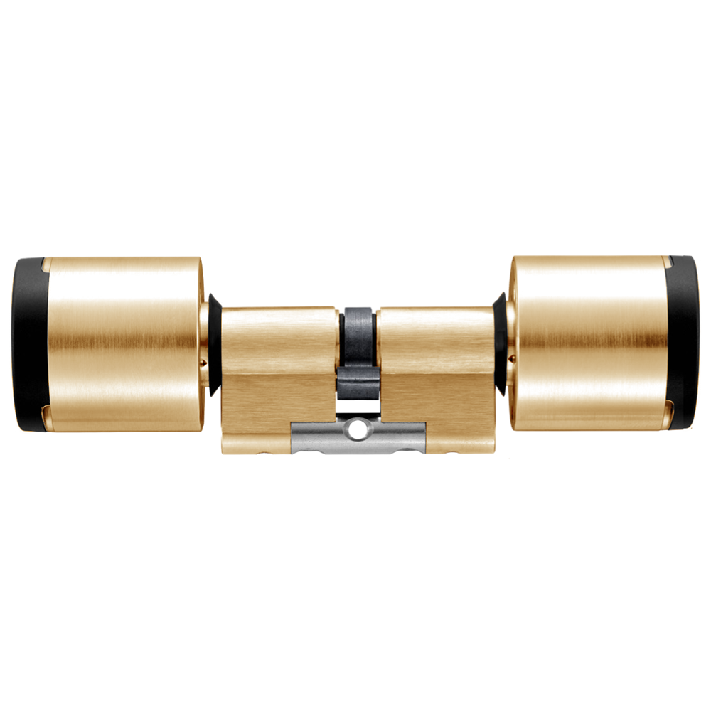 EVVA AirKey Euro Double Proximity - Proximity Cylinder Sizes 62mm to 92mm - Polished Brass