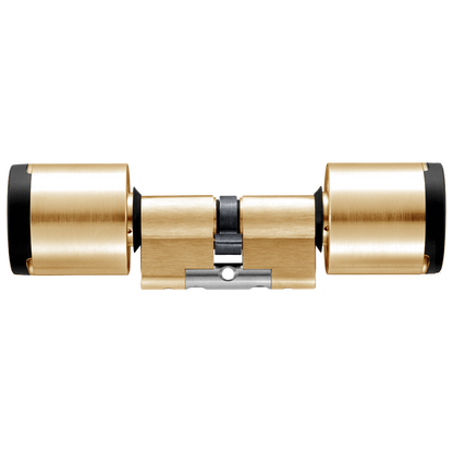 EVVA AirKey Euro Double Proximity - Proximity Cylinder Sizes 62mm to 92mm - Polished Brass