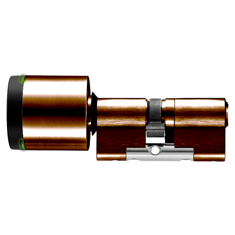 EVVA AirKey Euro Double Proximity - Key EPS Cylinder Sizes 62mm to 92mm - Patina Brown (Bronze)