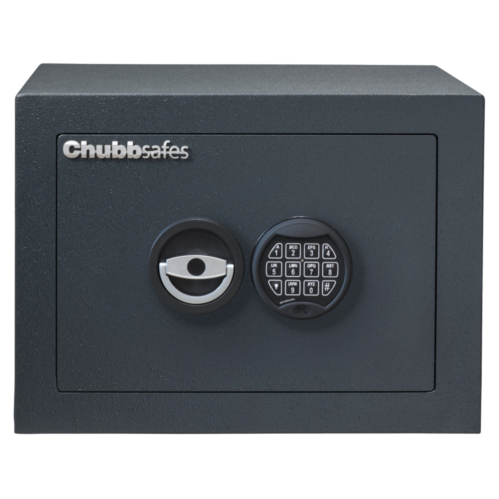 CHUBBSAFES Zeta Grade 1 Certified Safe 10,000 Rated 25E 26 Litres 59Kg - Dark Grey