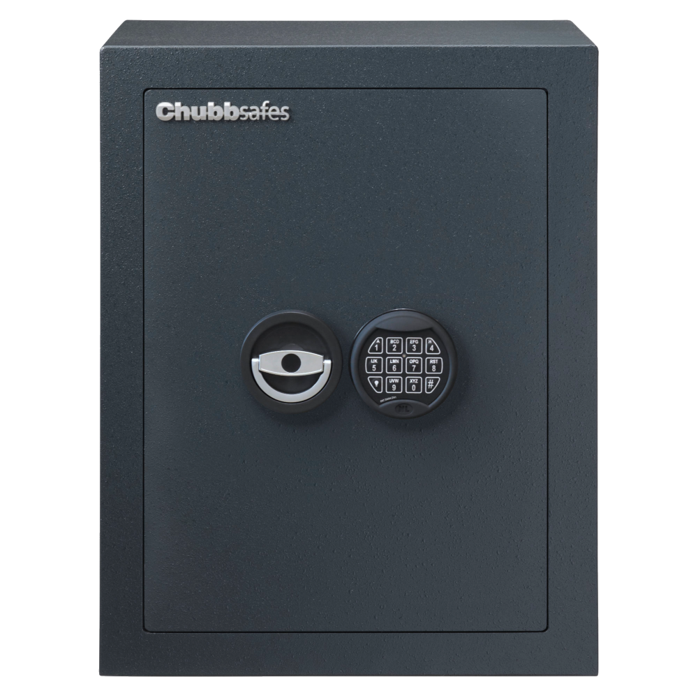 CHUBBSAFES Zeta Grade 1 Certified Safe 10,000 Rated 50E 52 Litres 86Kg - Dark Grey