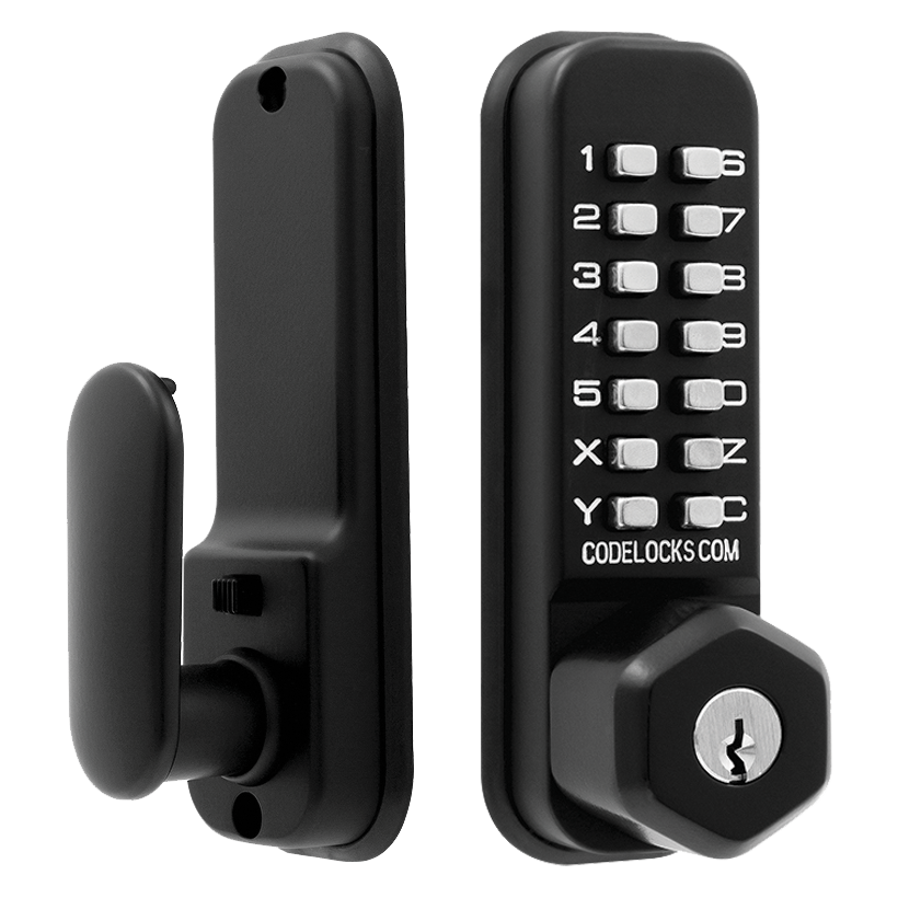 CL0255 Marine By Codelocks Digital Lock With Key Override Black