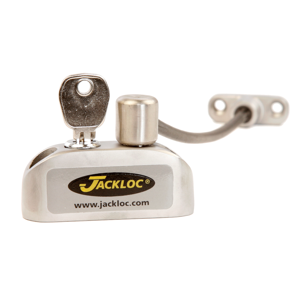 JACKLOC Pro-5 Lockable Cable Window Lock Satin Chrome