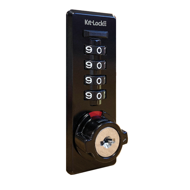 CODELOCKS KitLock KL20 Vertical Mechanical Combination Lock With Auto Scramble KL20 - Black