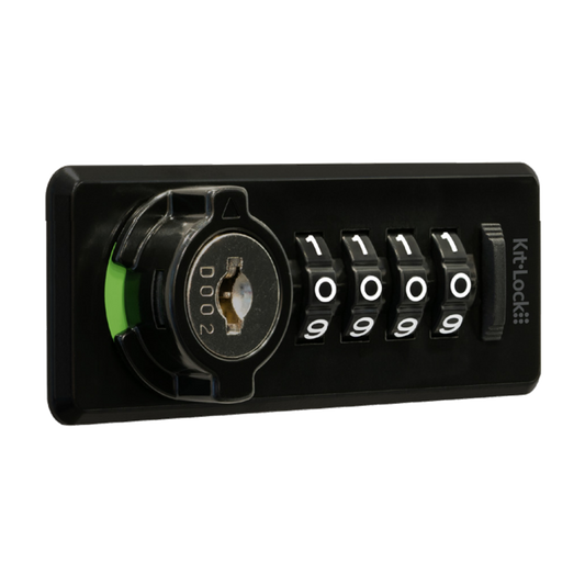 CODELOCKS KitLock KL20 Horizontal Mechanical Combination Lock With Auto Scramble KL20 Right Handed - Black