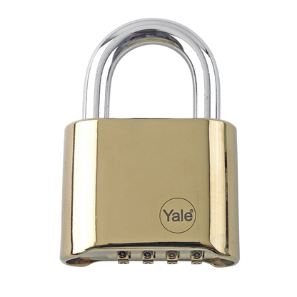 YALE Y126 50mm Brass Combination Padlock Brass