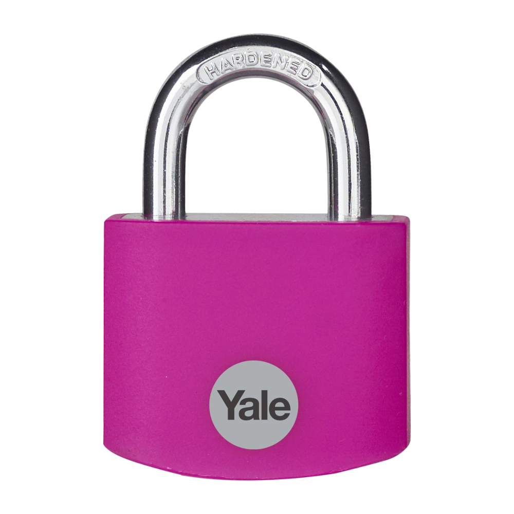 YALE YE3B Aluminium Open Shackle Padlock Pink