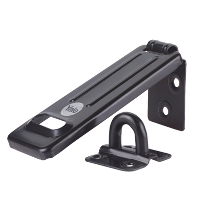 YALE High Security Steel Hasp & Staple Y135B 120mm - Black