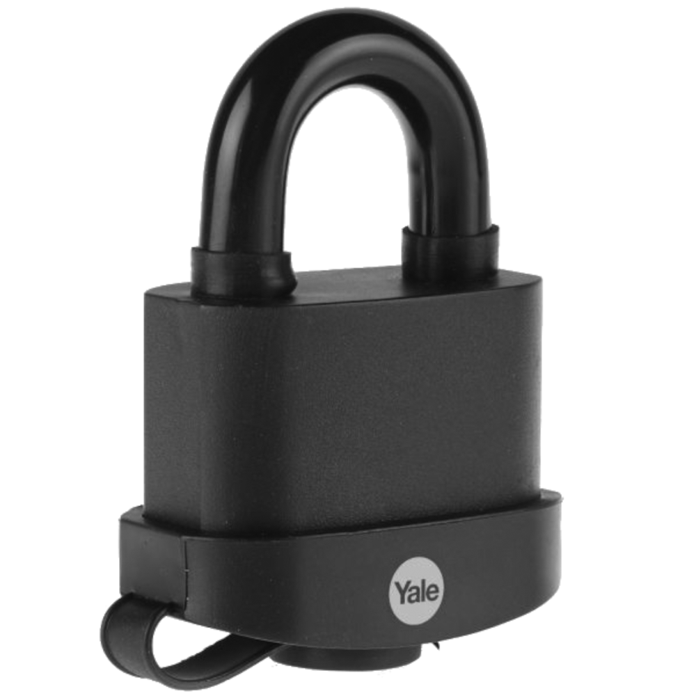 YALE Y220B High Security Open Shackle Weatherproof Padlock 71mm Pack of 1 - Black