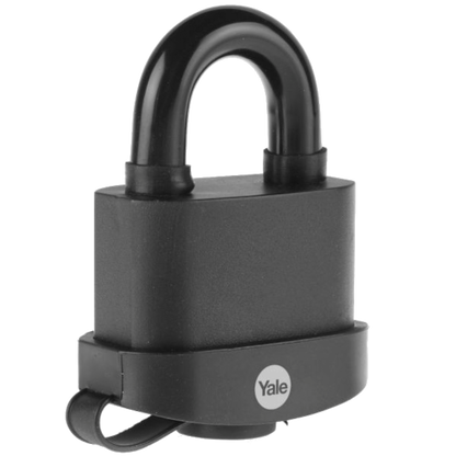 YALE Y220B High Security Open Shackle Weatherproof Padlock 71mm Pack of 1 - Black