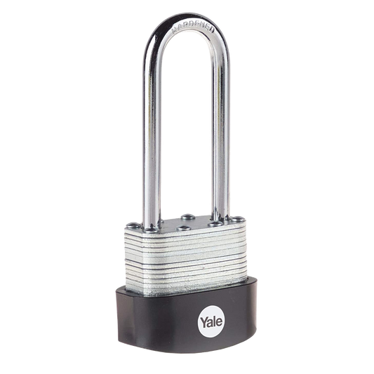 YALE Y125B High Security Laminated Steel Long Shackle Padlock 40mm