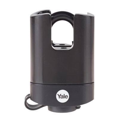 YALE Y220B High Security Closed Shackle Weatherproof Padlock 51mm - Black