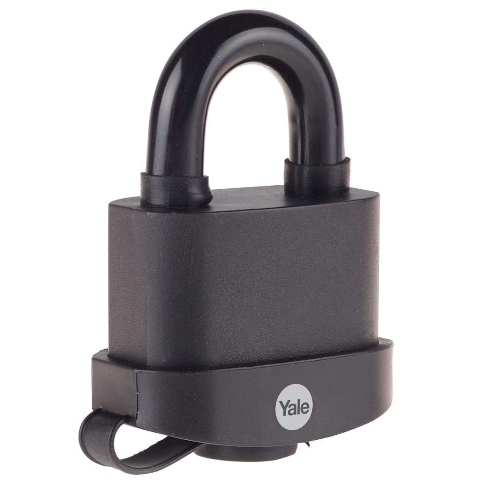 YALE Y220B High Security Open Shackle Weatherproof Padlock 61mm Pack of 1 - Black