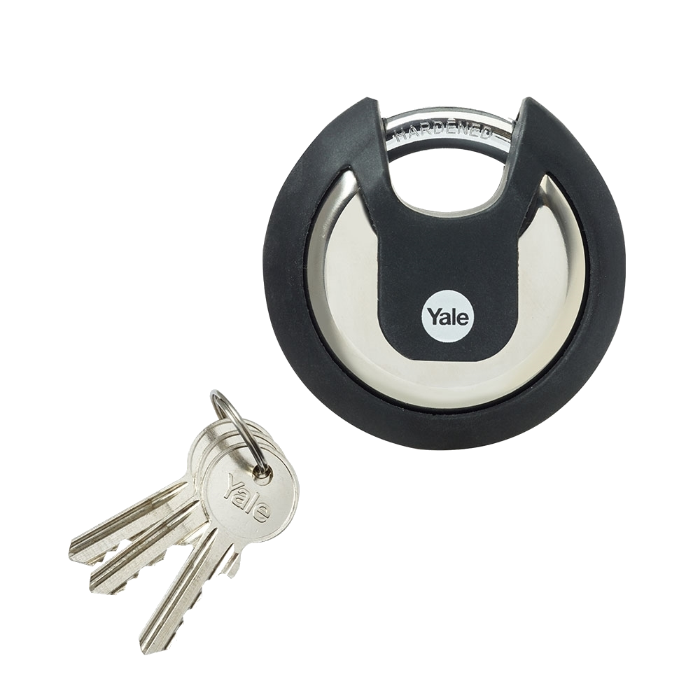 YALE Y130B Maximum Security Stainless Steel Discus Padlock With Cover 70mm