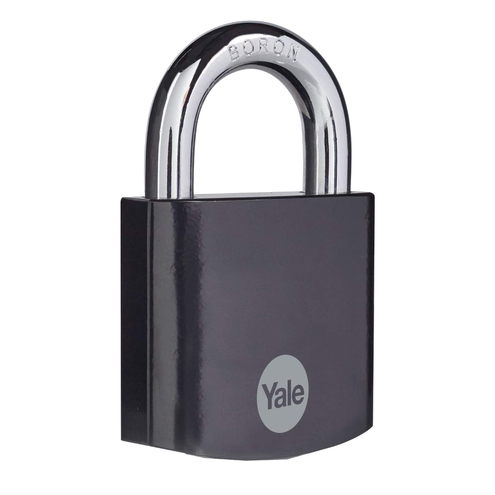 YALE Maximum Security Hardened Steel Open Shackle Padlock 63mm - Black