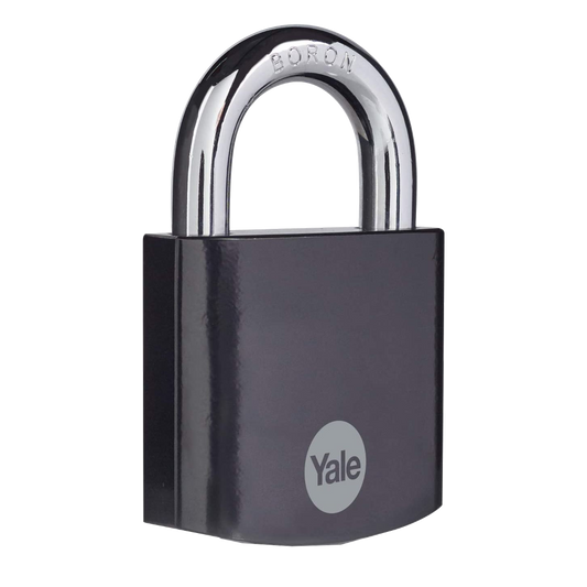 YALE Maximum Security Hardened Steel Open Shackle Padlock 63mm - Black