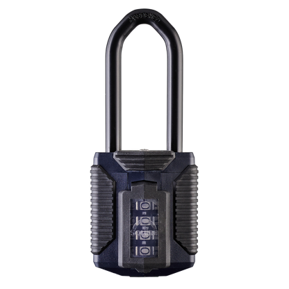 SQUIRE CP50S All Terrain Combination Padlock Long Shackle - Black & Blue