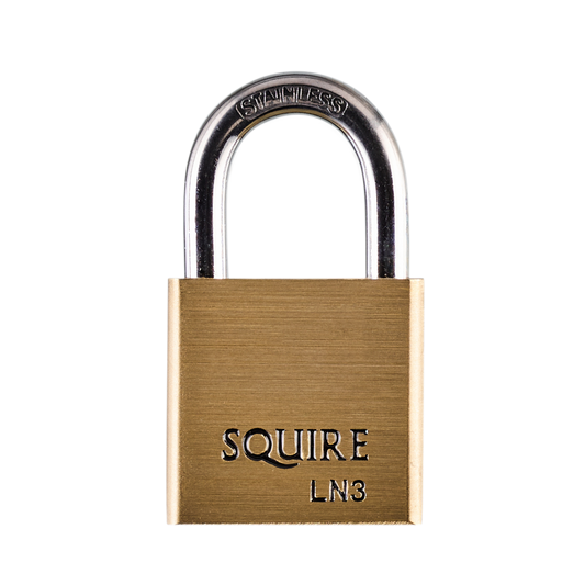 SQUIRE Lion Brass Open Shackle Padlock with Stainless Steel Shackle 30mm