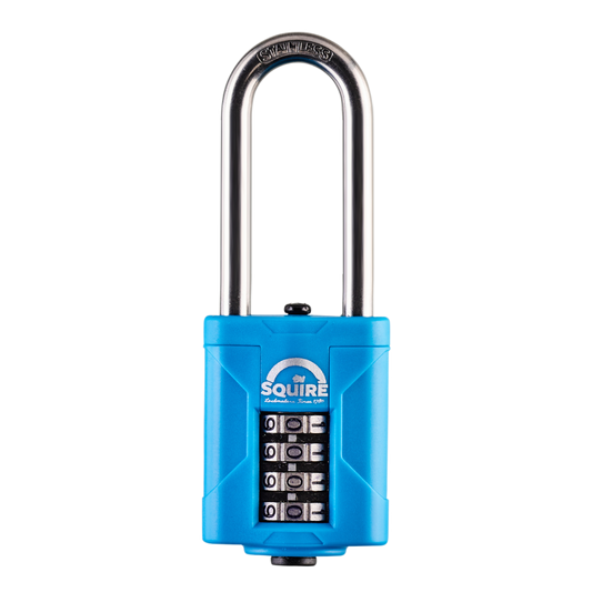 SQUIRE CP40S & CP50S All-Weather Long Shackle Combination Padlock CP40S/2.5 Pro - Stainless Steel