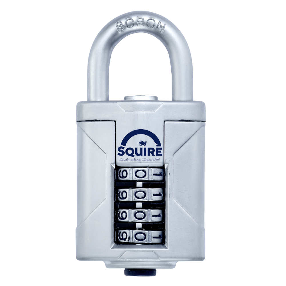 SQUIRE Vulcan Open Boron Shackle Combination Padlock 40mm - Satin Silver