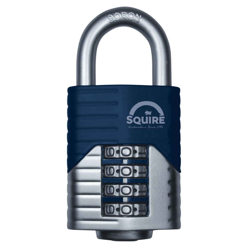 SQUIRE Vulcan Open Boron Shackle Combination Padlock 50mm - Blue & Silver