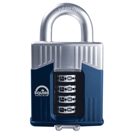 SQUIRE Warrior Open Shackle Combination Padlock 45mm - Blue & Silver