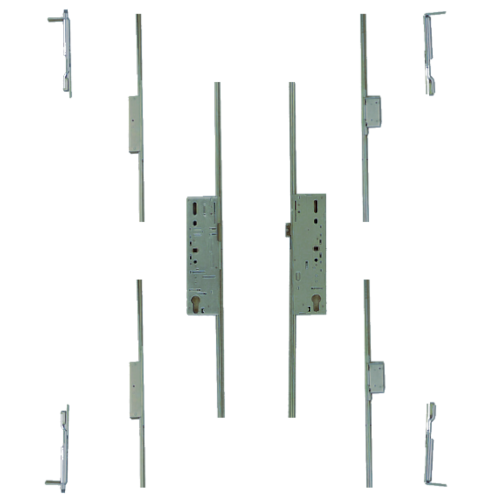 FULLEX Crimebeater Direct Fit Double Door Set 45/92 Latch & Deadbolt 2 Hook - Split Spindle 45/92 Double door set