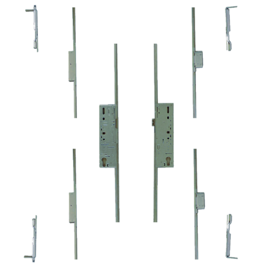 FULLEX Crimebeater Direct Fit Double Door Set 45/92 Latch & Deadbolt 2 Hook - Split Spindle 45/92 Double door set