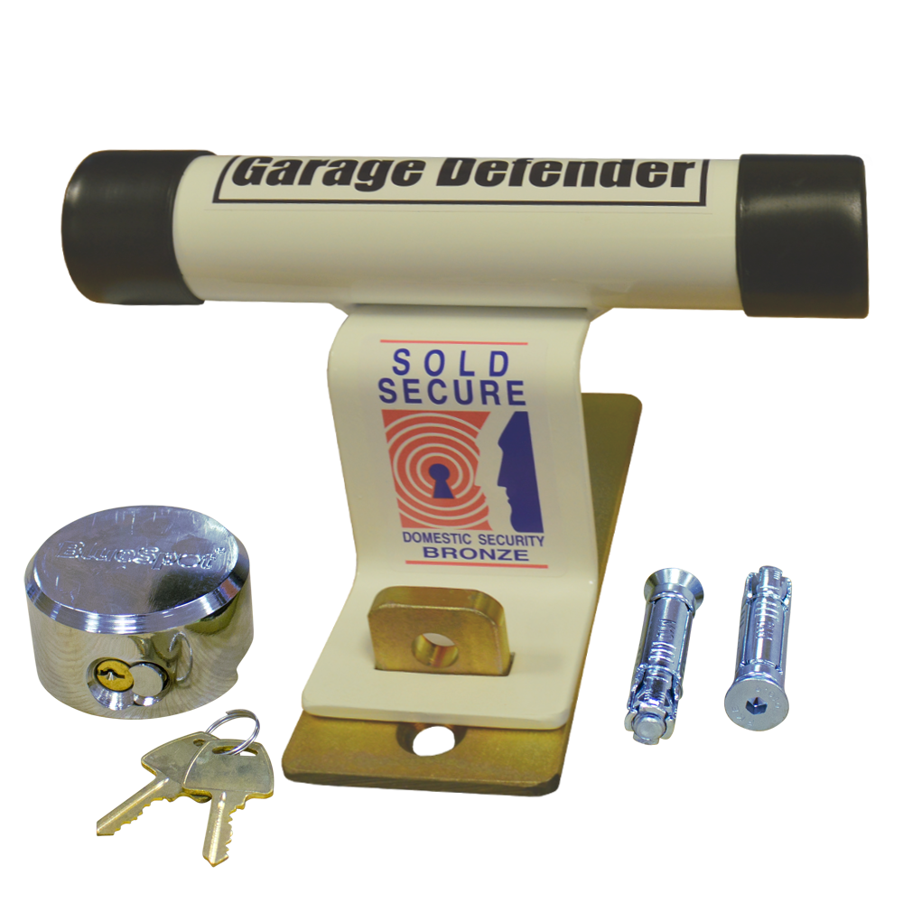 PJB 301 Garage Defender With Padlock - White