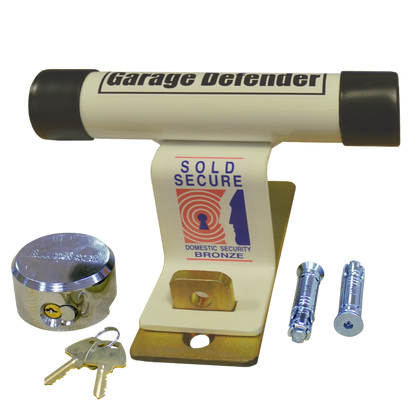 PJB 301 Garage Defender With Padlock - White