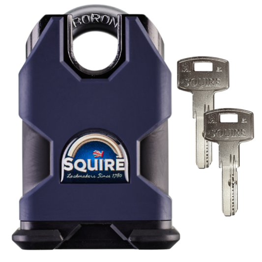 SQUIRE SS50CS Elite Dimple Cylinder Closed Shackle Padlock Keyed To Differ - Dark Blue