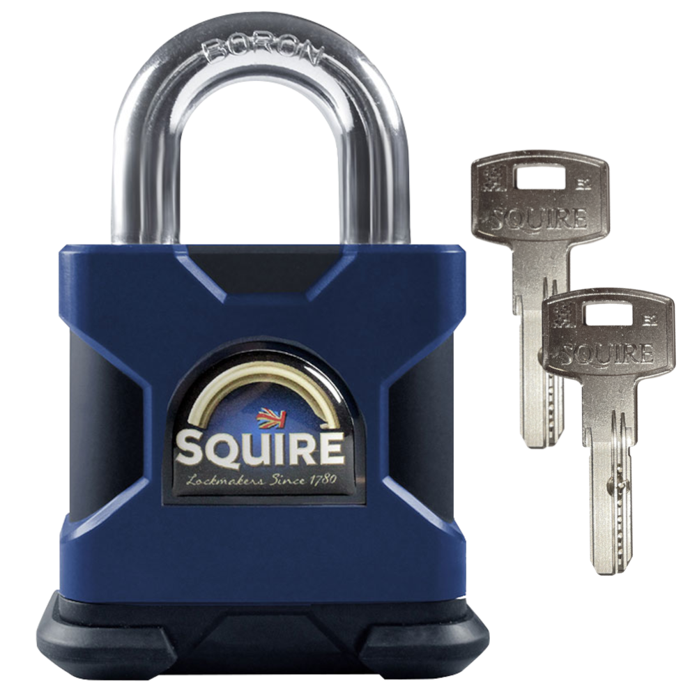 SQUIRE SS65S Elite Dimple cylinder Open Shackle Padlock Keyed To Differ - Dark Blue