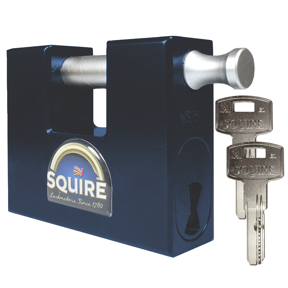 SQUIRE WS75S Elite Dimple Cylinder Container Sliding Shackle Padlock Keyed To Differ - Dark Blue