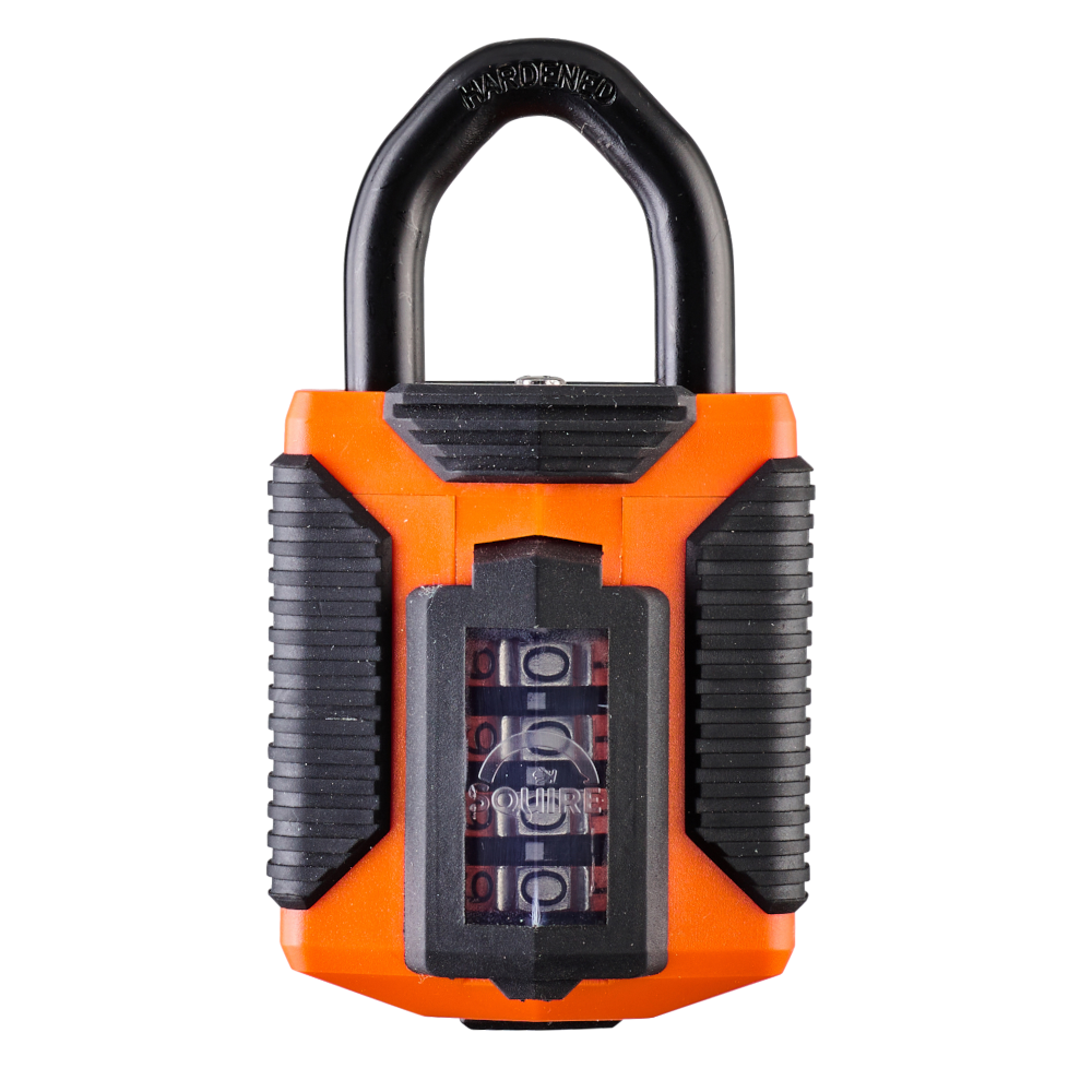 SQUIRE CP50/ATL - All Terrain Combination Padlock Open Shackle - Orange