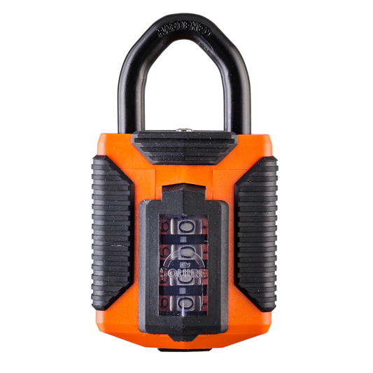 SQUIRE CP50/ATL - All Terrain Combination Padlock Open Shackle - Orange