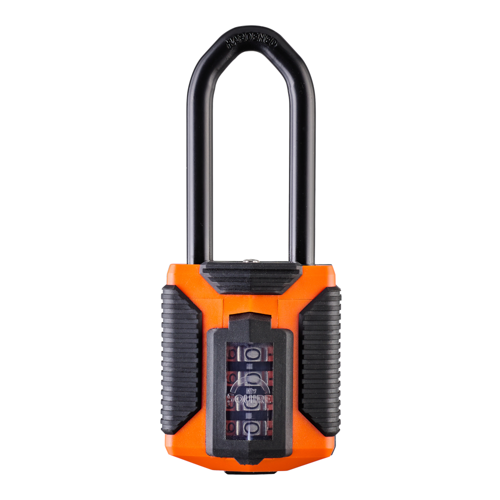 SQUIRE CP50/ATL - All Terrain Combination Padlock Long Shackle - Orange