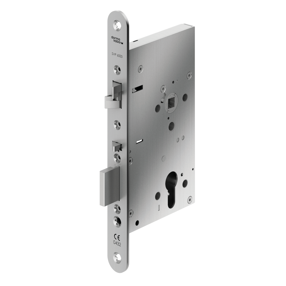 DORMAKABA Electric Lock SVP6277 12/24V DC FL/FU Outwards Din Left / Inwards Din Right 70627700 - Stainless Steel