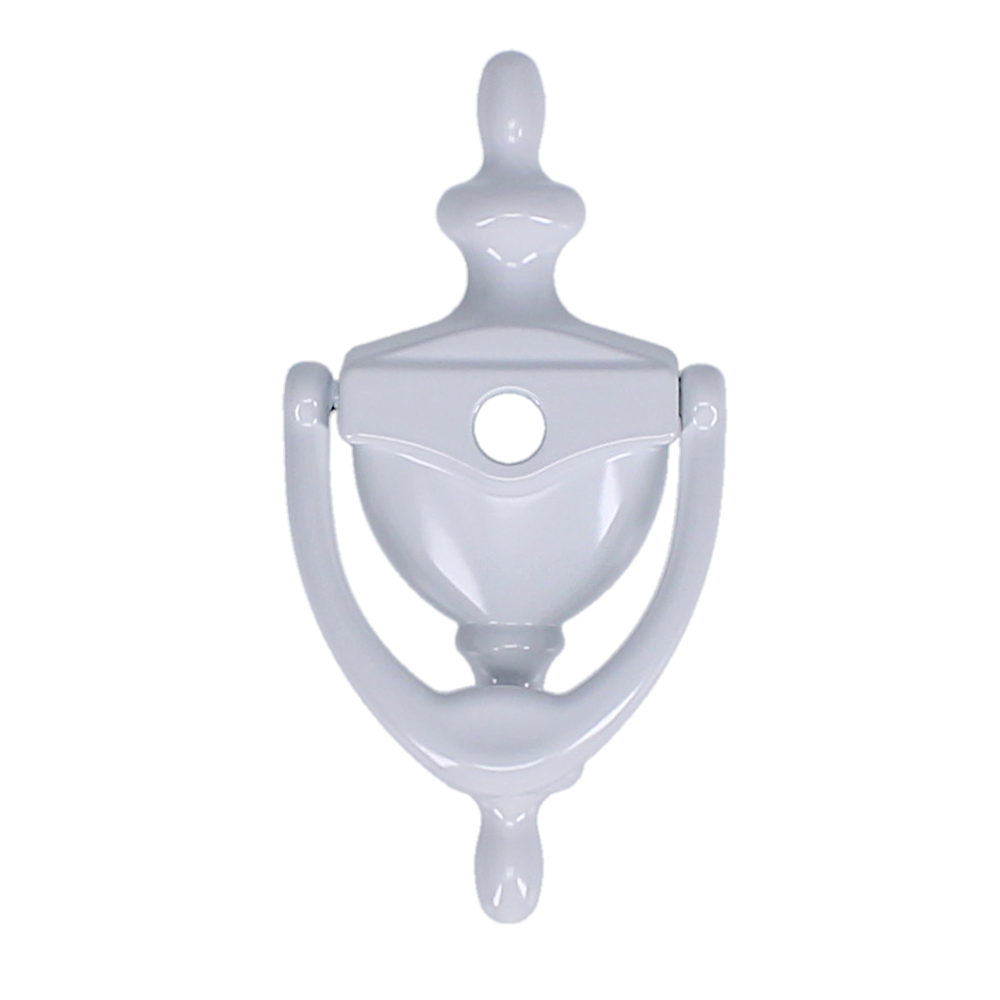 AVOCET Affinity Traditional Victorian Urn Door Knocker With Cut For Viewer White