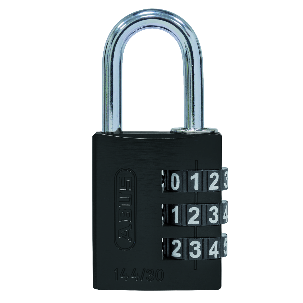 ABUS 144/30 Combination Padlock 30mm Body Black