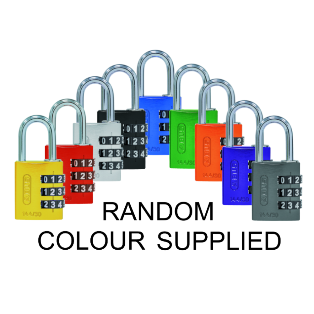 ABUS 144/30 Combination Padlock 30mm Body Assorted Colours