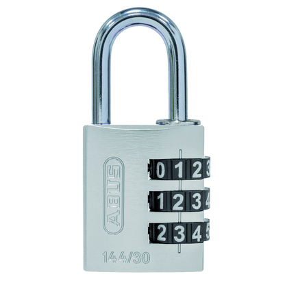 ABUS 144/30 Combination Padlock 30mm Body Silver