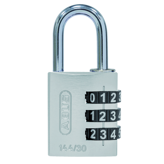 ABUS 144/30 Combination Padlock 30mm Body Silver