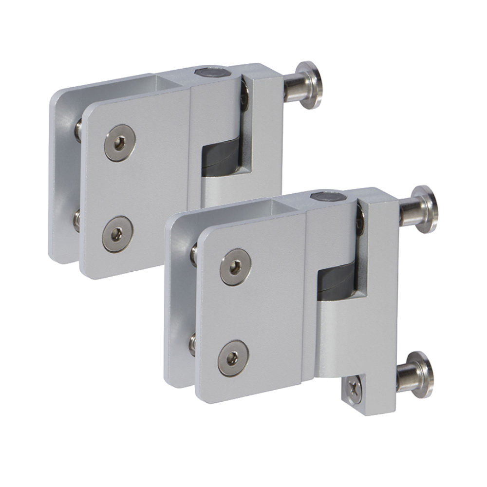 ASEC Cubicle U Bracket Gravity Hinges (1 Pair) To Suit 13mm Board Satin Anodised Aluminium