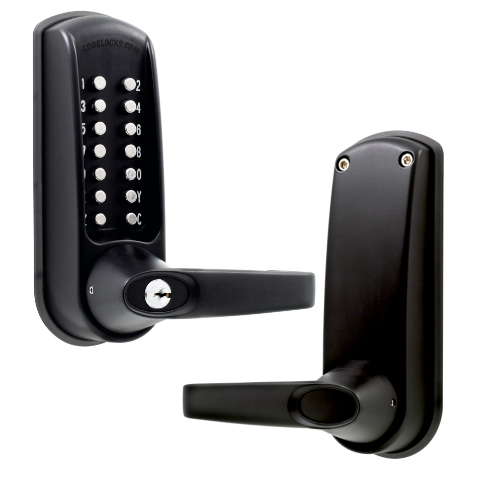 CODELOCKS CL0610 Marine Grade Digital Lock With Tubular Latch CL0615 With Passage Set - Black