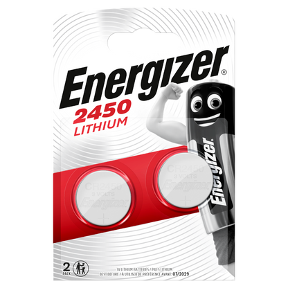 ENERGIZER CR2450 Lithium Coin Cell Pack of 2