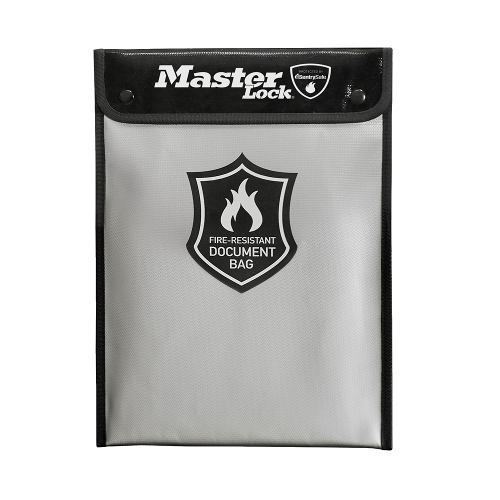 MASTER LOCK Fire Resistant Document Bag Grey