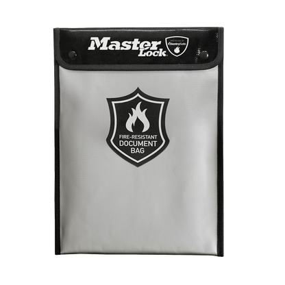 MASTER LOCK Fire Resistant Document Bag Grey