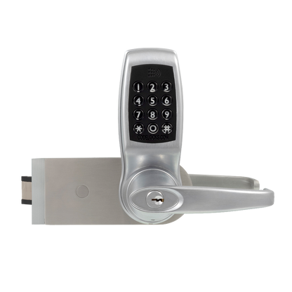 CODELOCKS CL4500 GD BS Smart Glass Door Lock Universal Non Handed Patch Lock Brushed Steel