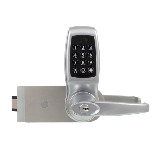 CODELOCKS CL4500 GD BS Smart Glass Door Lock Universal Non Handed Patch Lock Brushed Steel